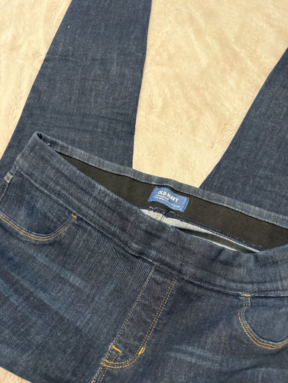 Old Navy Rockstar Mid-Rise Women's Skinny Blue Jeans - Pull on - Size 14 Regular